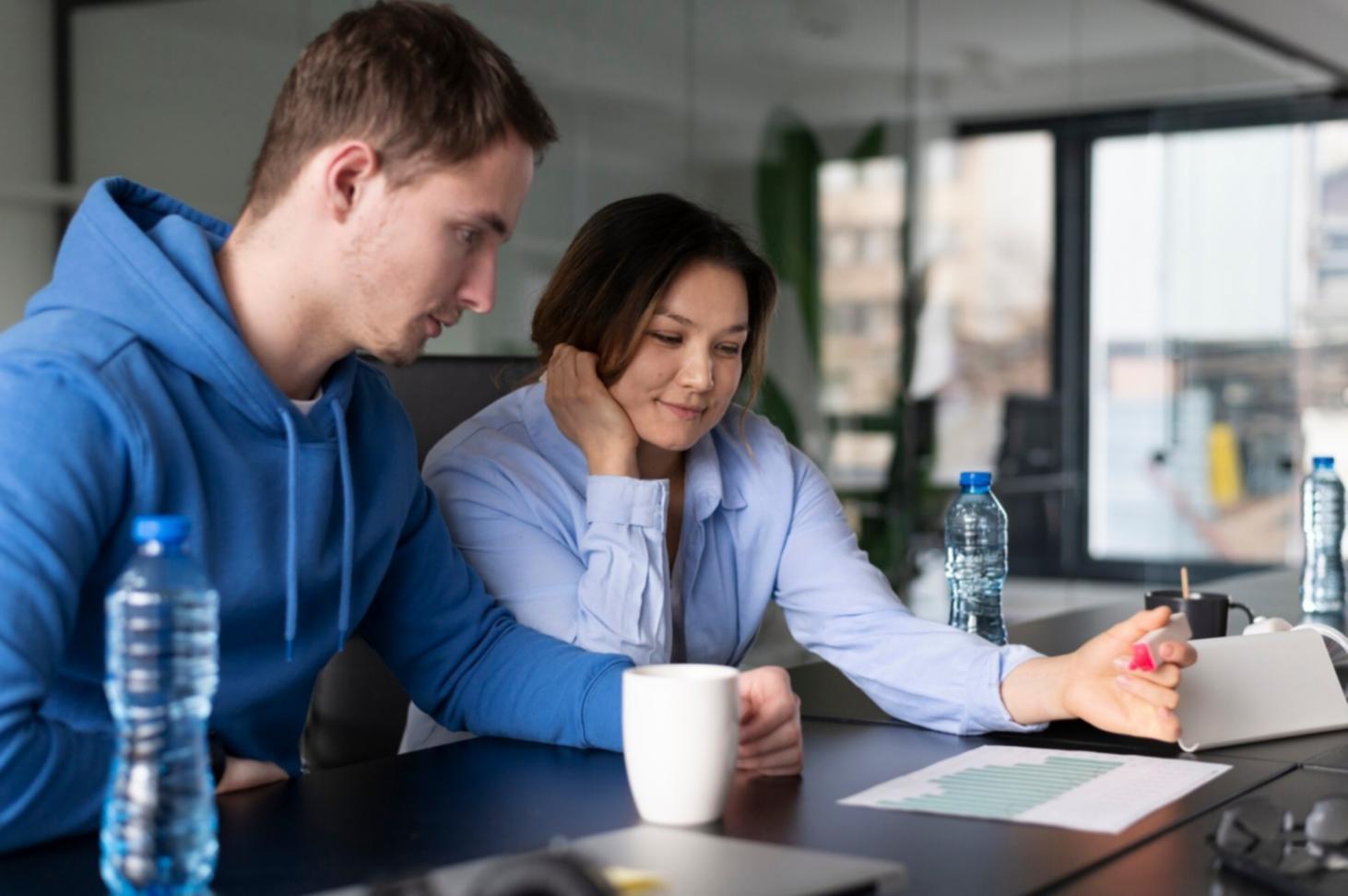 Financial planning workspace with budgeting materials and documents